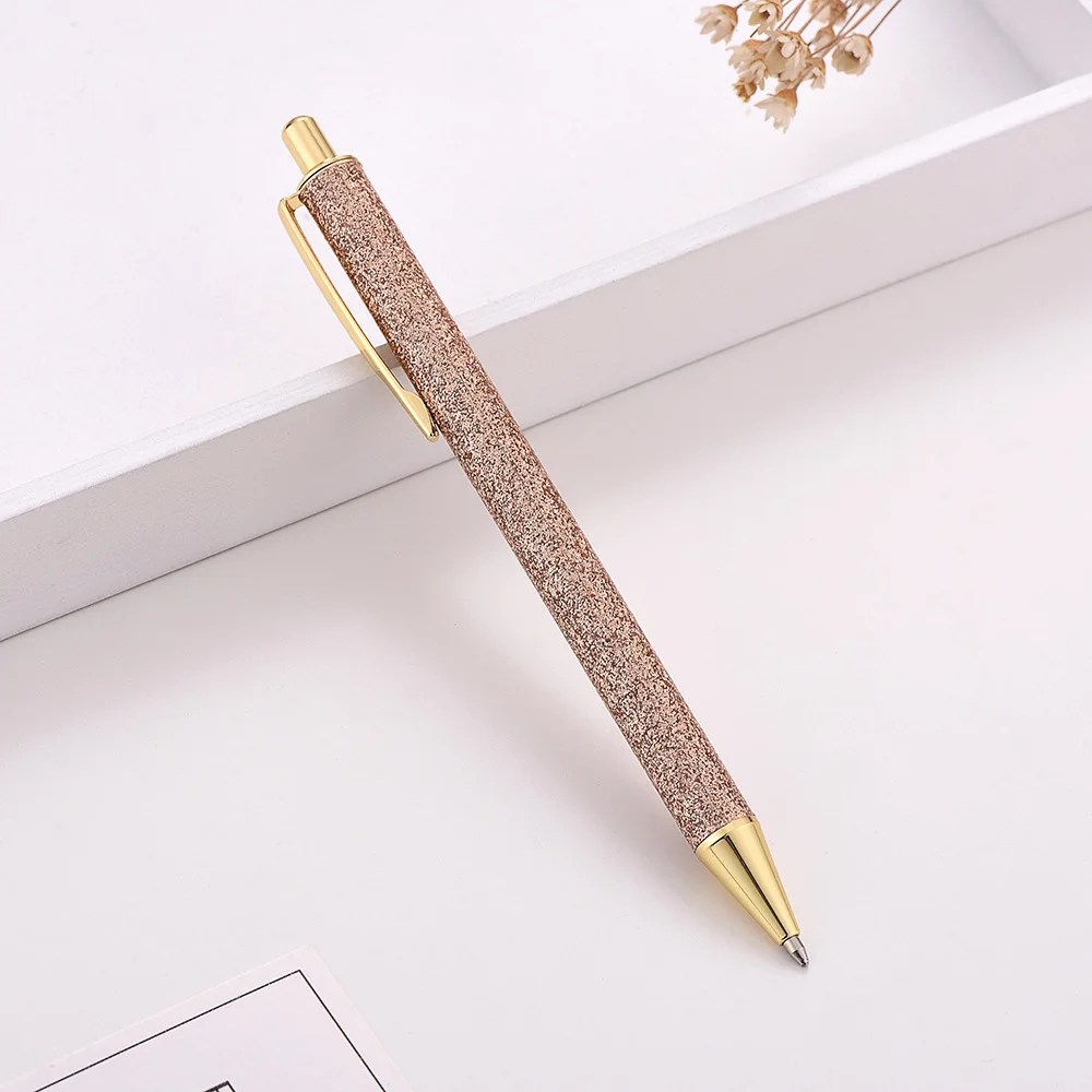 Мода блеск пресс шариковая ручка бизнес офисный знак студенческие ручки письма школьные ручки канцелярские принадлежности
