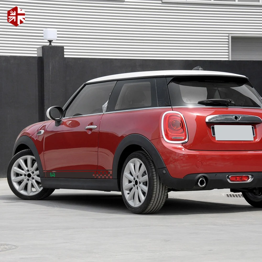 2 Pcs 60th Anniversary Styling Car Door Side Stripes Sticker Body Decal For MINI Cooper S F54 Clubman F55 F56 F57 F60 Countryman