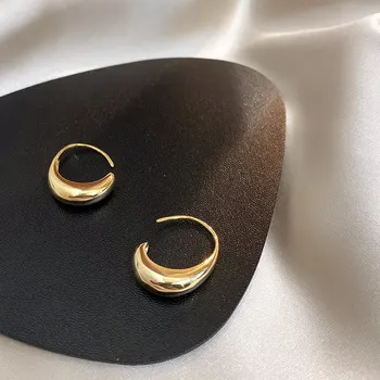 

Unique Vintage Design Simple Metal Hoop Earrings Simple Temperament Cold Wind Daily Simple Accessories