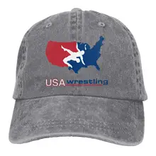 США борцовка унисекс винтажная вымытая проблемная бейсболка саржа Регулируемая папа-шляпа