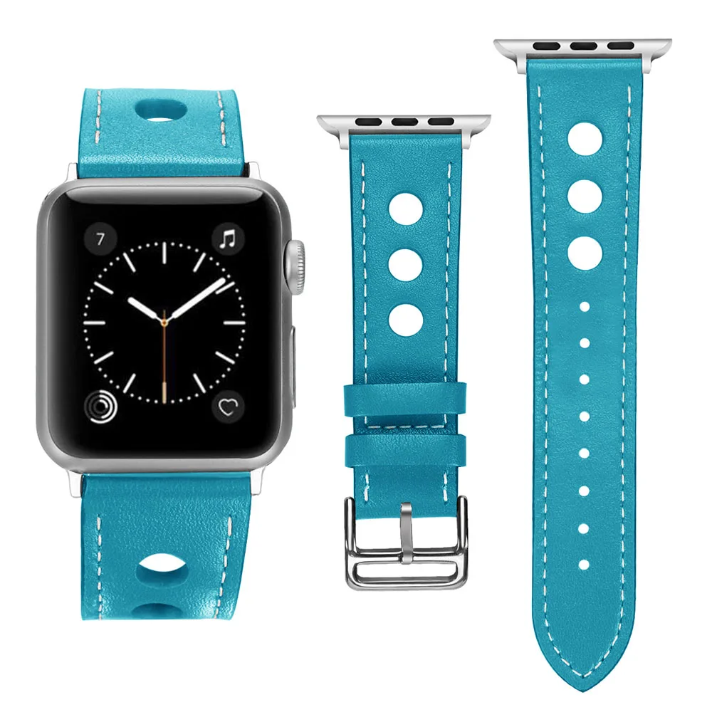 В ковбойском стиле кожаный ремешок для apple watch 42 мм 38 версия 4 5 44 40 наручных часов