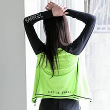 Осенняя и зимняя новая стильная разноцветная одежда с надписью для йоги, женская верхняя одежда с длинными рукавами для бега, спорта, фитнеса