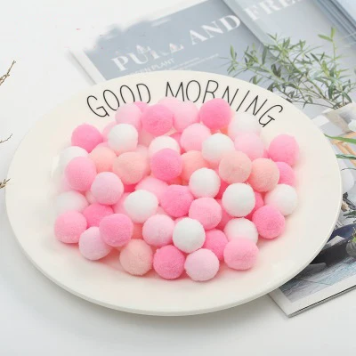 Colorful Fluffy Plush Craft Pom Poms for DIY Home Decoration and Kids' Toys