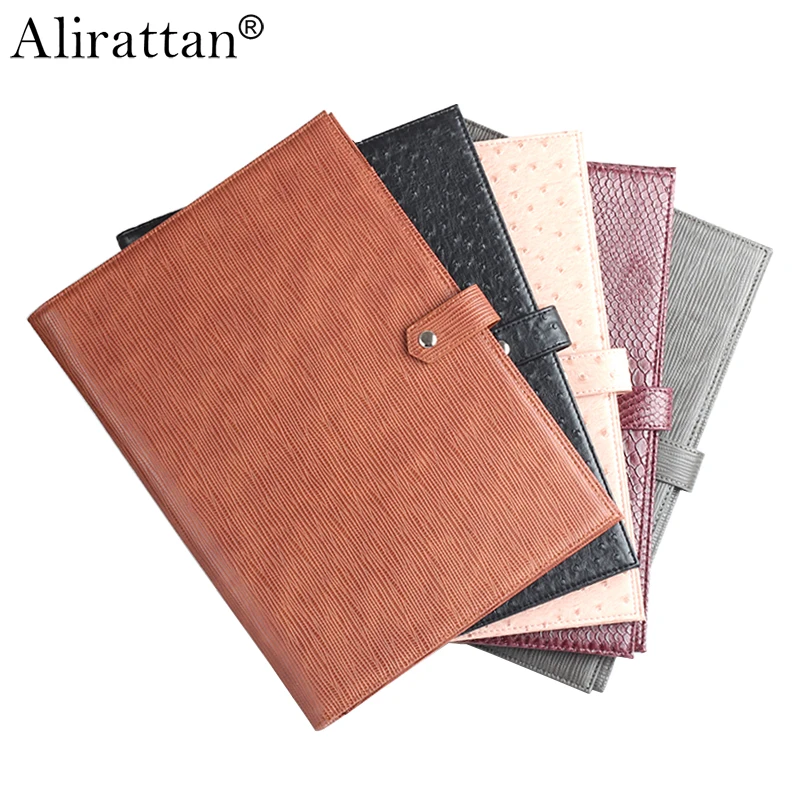 Новый Модный деловой чехол Alirattan дизайнерская модная папка для страусиных файлов