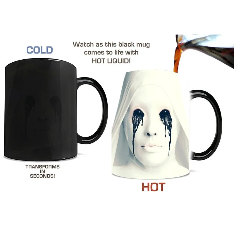 

American Horror Story Color-changing Mug Creative Ceramic Thermal Magic Prank Coffee Cup Office Personalized Water Cup Gift