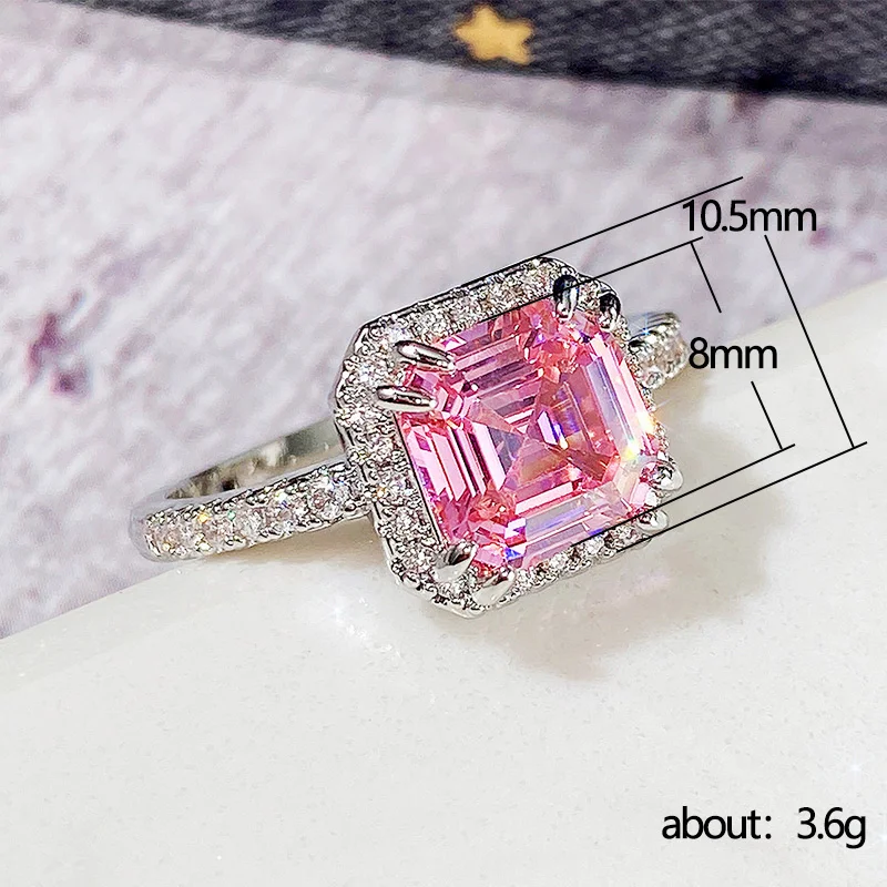 CZ Rings For Women Brilliant Finger Accessories Proposal Engagement Rings Fashion Jewelry