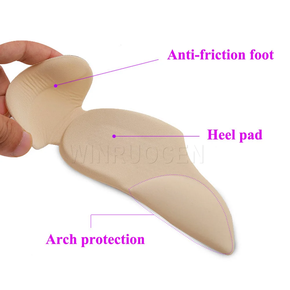 Силиконовые гелевые стельки, накладки на пятку, поддержка свода стопы для женщин, обувь на высоком каблуке, самоклеящиеся подушечки для ног, Прямая поставка, вставки