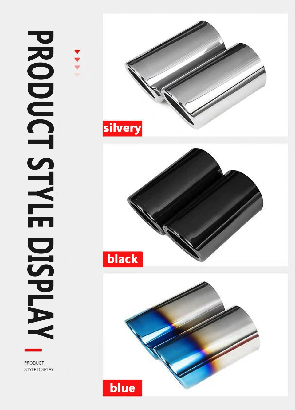 3 car exhaust muffler tip pipe styling chroming cut out cutout For toyota camry sport 2018 2019