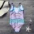 7-14 Лет Fish Pattern Baby Girls Swimwear Beach Summer Kids One Piece Swimwear Swimsuit 2021 Детский Монокини Купальник348