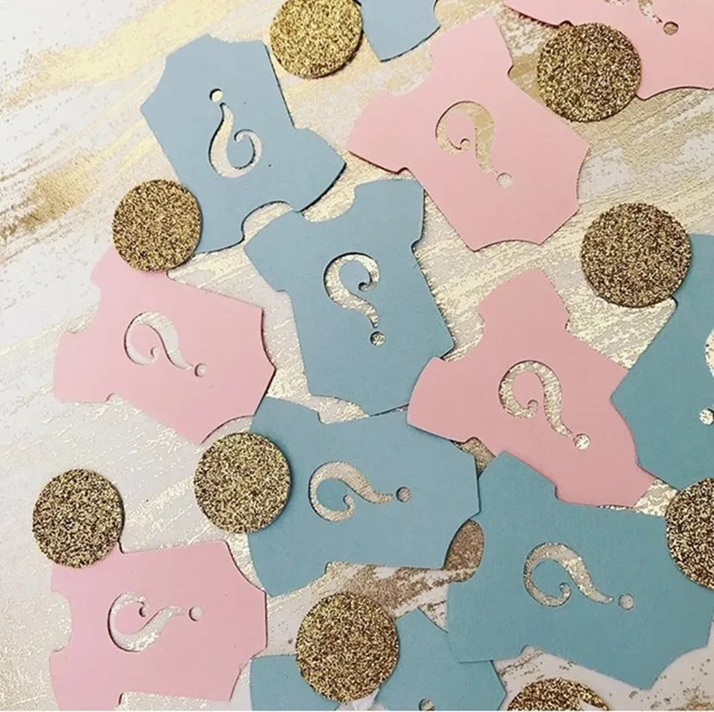 100pcs Pink Blue &amp Gold Baby Footprint Confetti Shower Gender Reveal Party Table Decorations Candy Favor Box DIY Supplies | Дом и сад