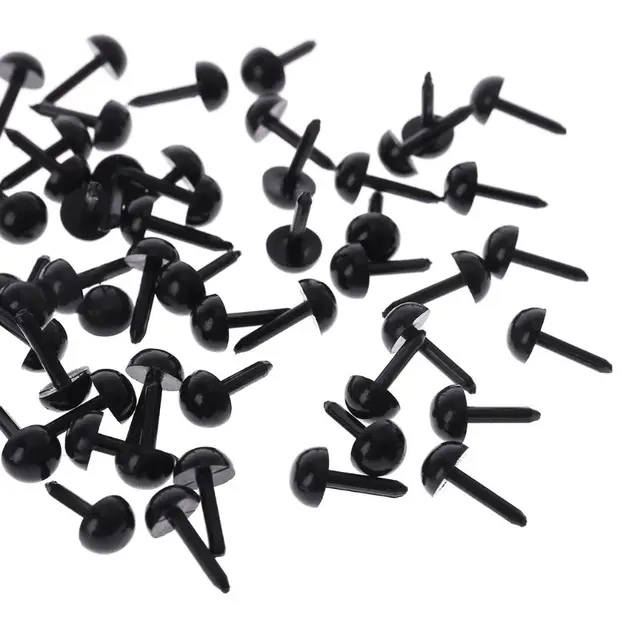 100Pcs 3mm/4mm/5mm/6mm DIY Doll Puppet Plastic Black Pin Safety Eyes For Handmade Teddy Bear Doll Craft Children Kids Toy 1