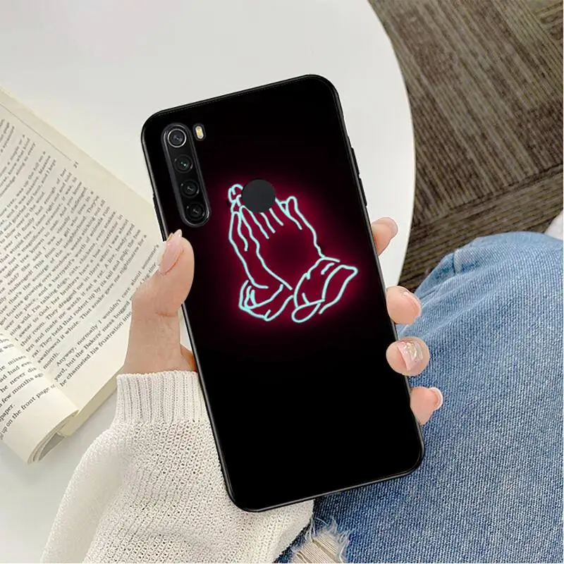phone cases for xiaomi fluorescent small pattern font neon Soft Rubber Phone Cover For Redmi note 8Pro 8T 6Pro 6A 9 Redmi 8 7 7A note 5 5A note 7 case xiaomi leather case design