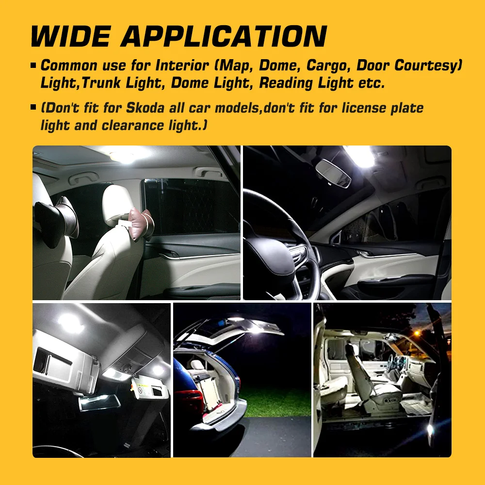 NOVSIGHT W5W T10 ڵ LED  7020 SMD LED ڵ ȣ  6000K 12V 100Lm ׸  Ʈ ڵ ׼