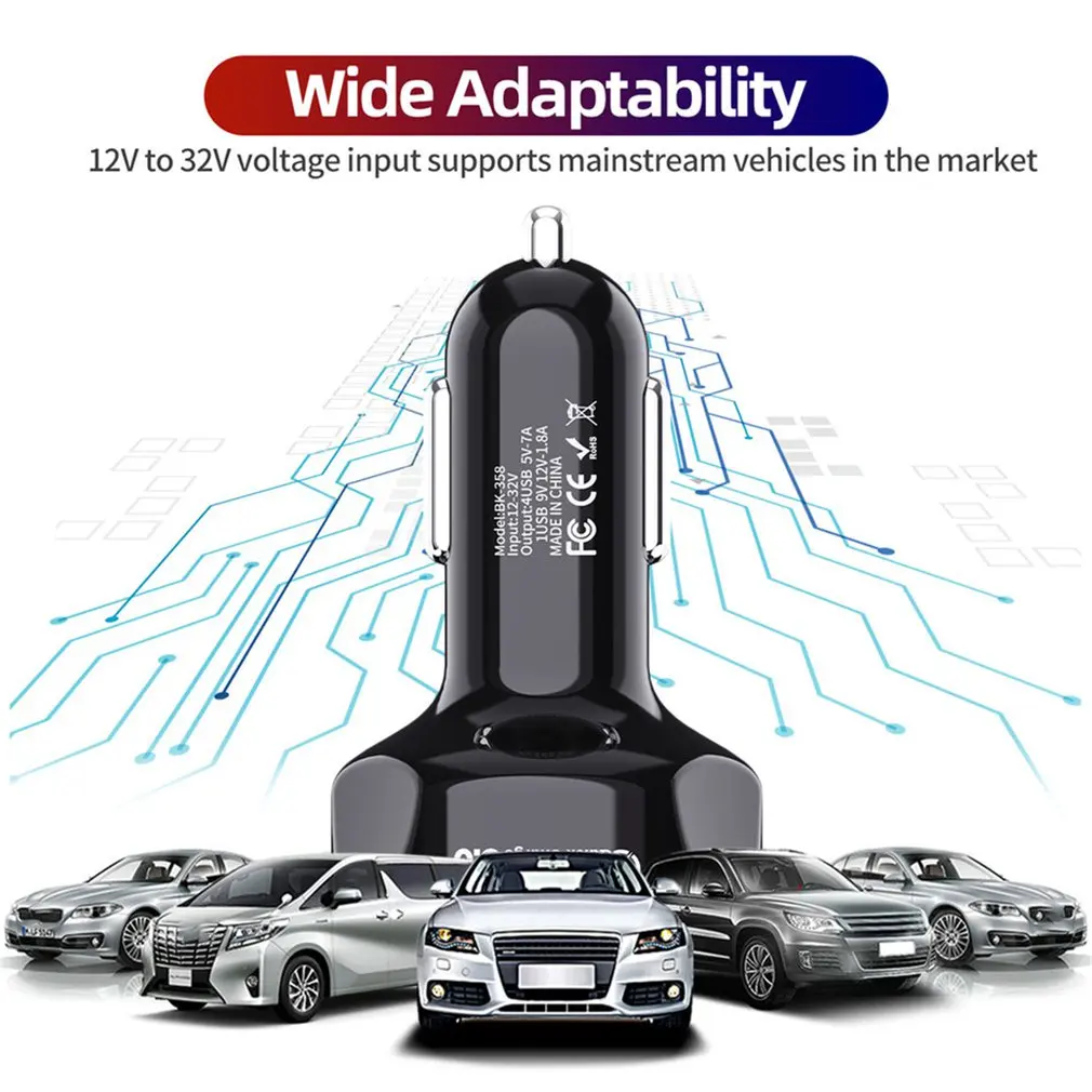android auto fast charge 4 Ports USB Car Charge 12V-24V Quick 2.1A Mini Fast Charging For iPhone 11 Huawei Mobile Phone Charger Adapter in Car mini usb charger