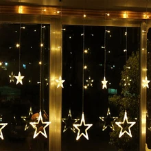 LED Lamp String Fairy String Light Romantic Super Bright Moon Star 220V 8 Modes Party Decoration Wedding Neon Lantern