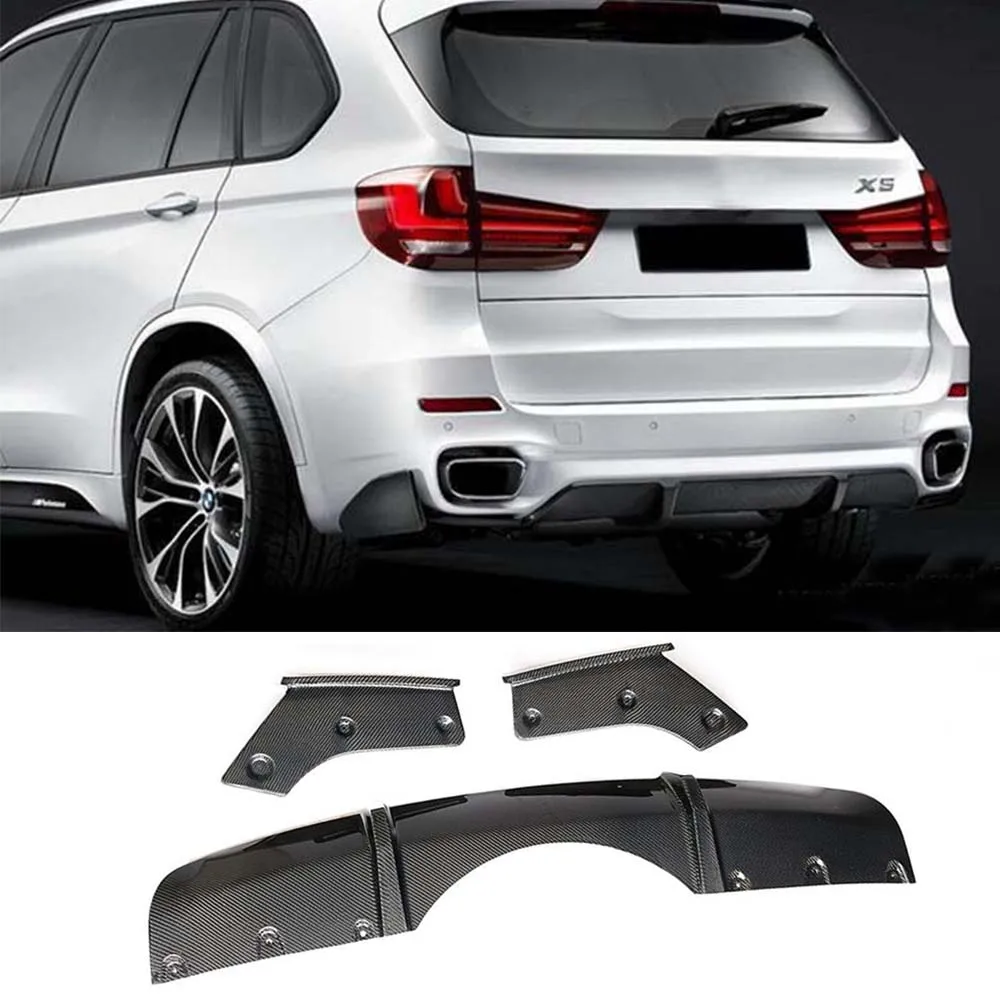 Углеволоконный диффузор заднего бампера для BMW F15 X5 M tech sport только спойлер