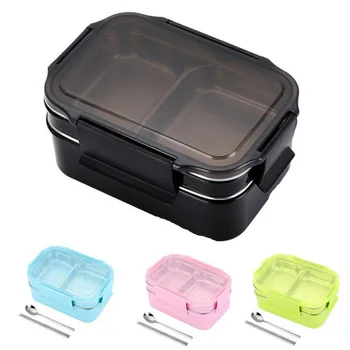 

Kids Adult Lunch Box Double Layer Water Injection Heating 304 Stainless Steel Student Bento Box Lunch box Food Container