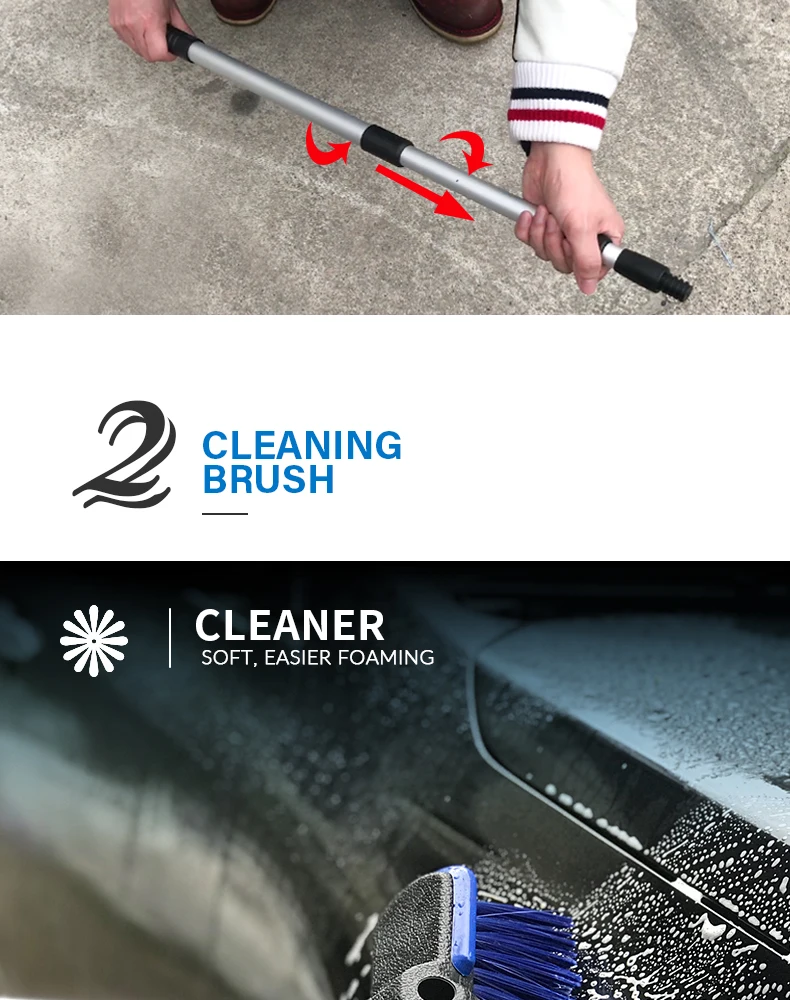 Щетка для мытья автомобиля, щетка для чистки колеса шины, телескопическая длинная ручка, щетка для чистки автомобиля, аксессуары для автомобиля, инструменты для чистки автомобиля Xammep