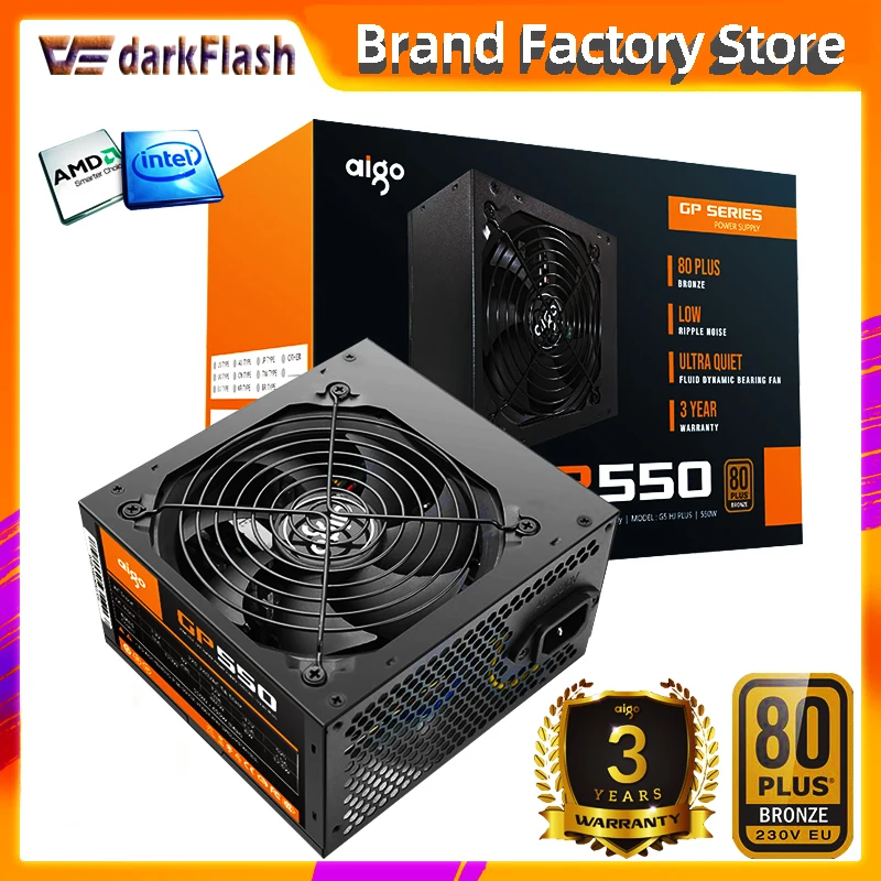 Aigo gp550 max 750W Desktop Power Supply PSU PFC Silent Fan ATX 24pin 12V 80PLUS bronze PC Computer SATA Gaming PC Power Supply|PC Power Supplies| - AliExpress