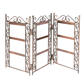 

Jewelry Organizer Folding Earrings Display Stand Wrought Iron Jewelry Storage Rack Earring Stud Organizer