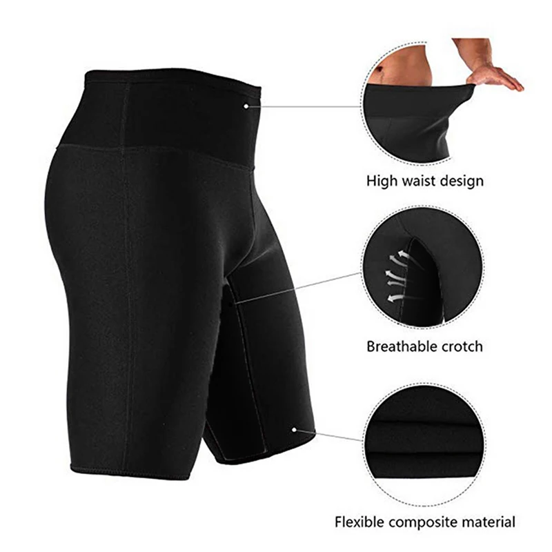 Black Friday 2019 New Mens Weight Loss Sauna Sweat Thermo Shorts Body Shaper Athletic Yoga Gym Shorts Male Summer Sports Shorts