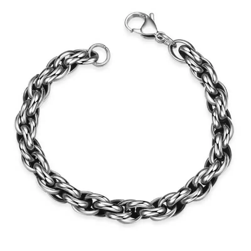 10 мм для мальчиков мужская дружба цепочка Ссылка Байкерская Мотоциклетная цепь браслет 316L Нержавеющая сталь браслет 8.5in