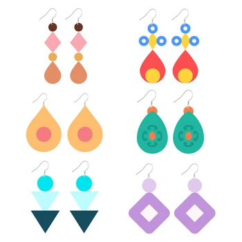 

Diy craft die cut wooden dies leather stamp Handmade earrings cutting die cut wooden dies Suitable for big shot sizzix machines