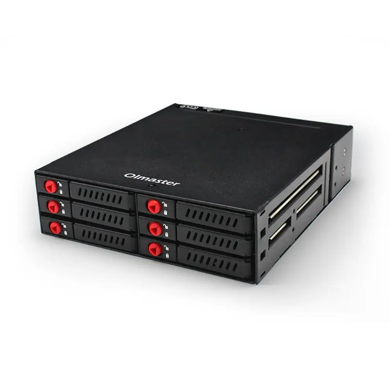 MR-6601 6 Bay Hard Disk Enclosure Rack Data Storage for 2.5" SATA SSD HDD Case