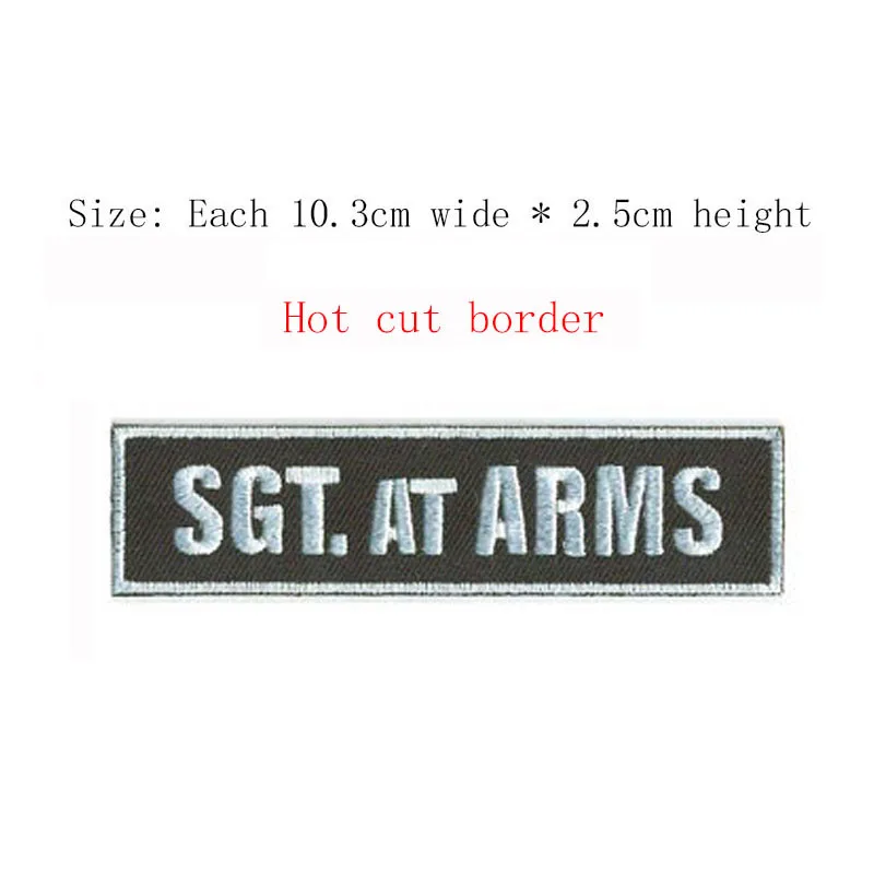 1pc Hot Cut black name tags ORIGINAL PROSPECT SECRETARY MEMBER PRESIDENT SGT. AT ARMS embroidery patch iron on accessories badge | Дом и сад