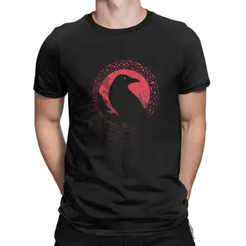 

Viking Edda Nordic T Shirts for Men Cotton Humor T-Shirts Crew Neck Mystical Bird Tees Short Sleeve Clothing Birthday Gift
