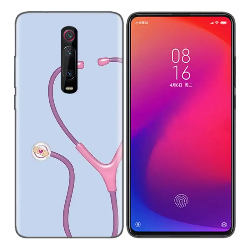 Черный мягкий силиконовый чехол для Xiaomi mi 9T CC9 Red mi 4 4X5 6 6A 7 7A Note Plus K20 Pro F1 Tampa осень Медицинская медицинская сумка