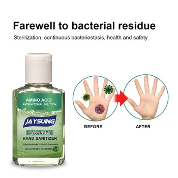

60ml Portable Alcohol Gel Hand Sanitiser Gel Hand Cleaning Gel Disposable Antiseptics Moisturizing Antibacterial Liquid No Wash