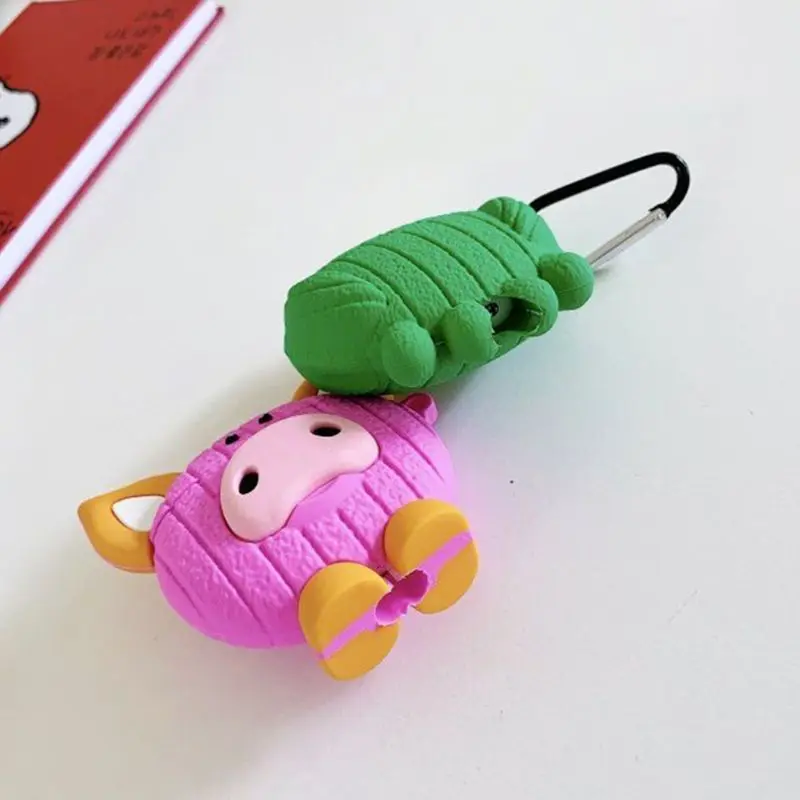 Cartoon Animal Pattern Protective Case Shockproof Silicone Cover for AirPods 1/2 for smart watch
