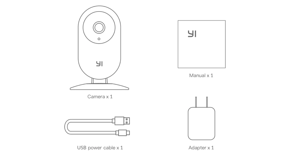 Домашняя камера YI 1080p Home Camera | Режим ночной съемки | Обнаружение движения | Двусторонняя аудиосвязь | Облачное хранилище