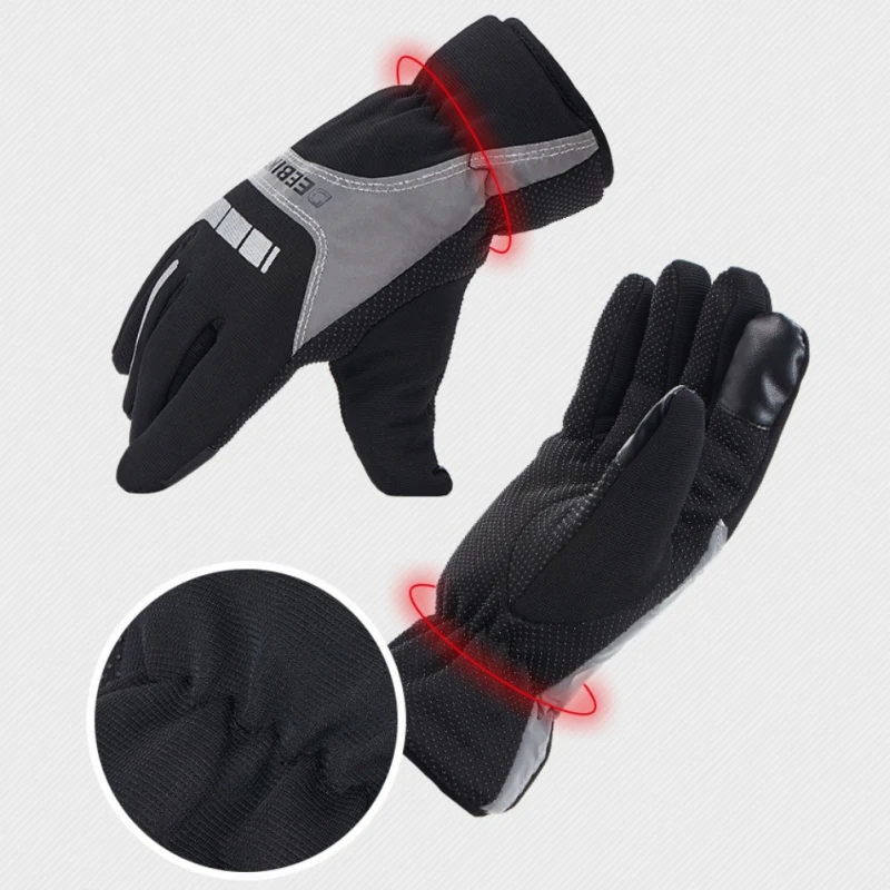 Мужские и женские зимние перчатки теплые ветрозащитные лыжные перчатки с сенсорным экраном флисовые перчатки для сноуборда противоскользящие мотоциклетные перчатки для верховой езды