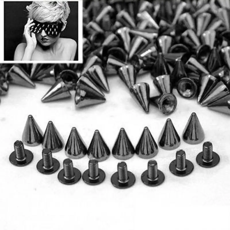 13mm Cone Spike Studs for Clothing, Metal Spikes and Studs, Cone