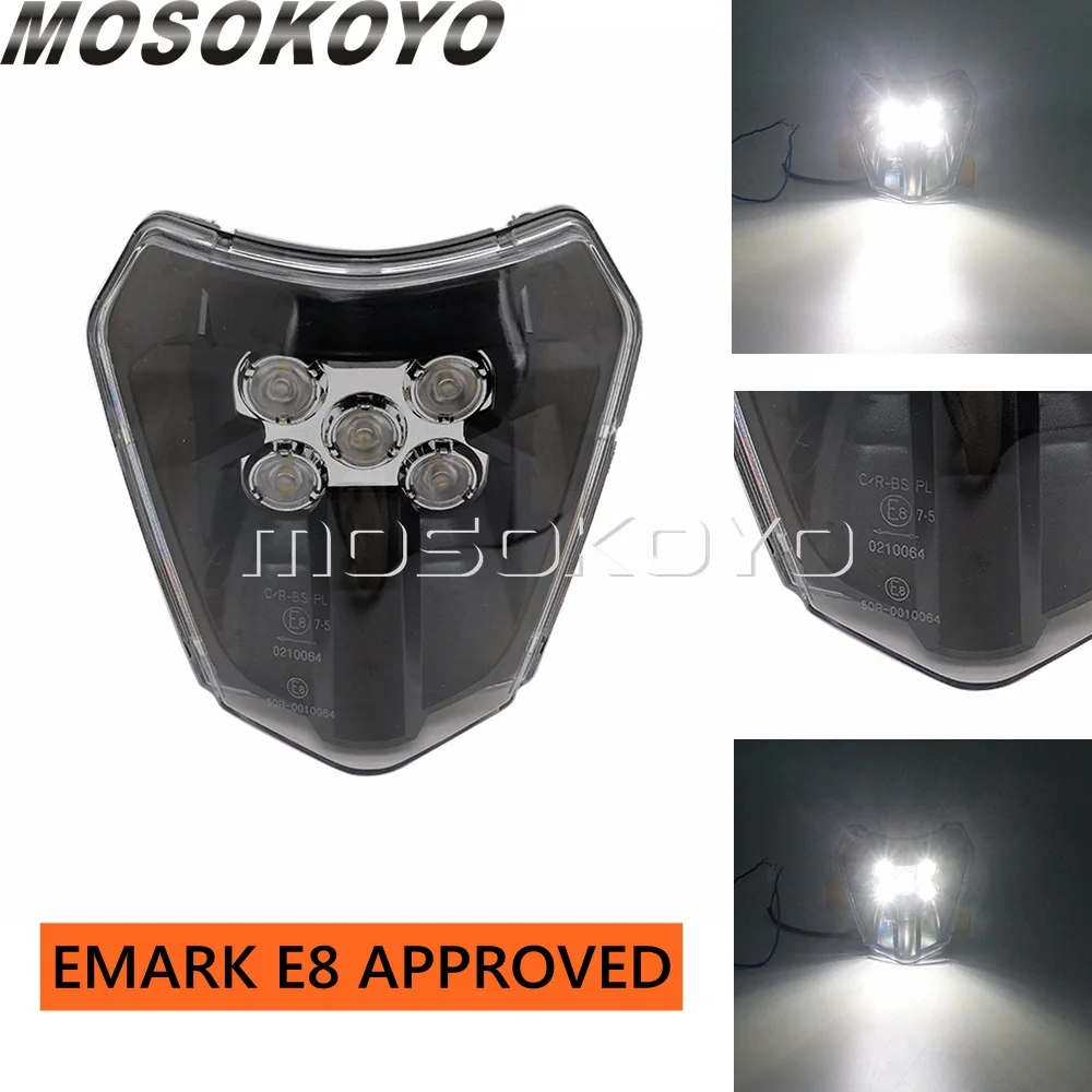 12V светодиодный крест двойные спортивные E8 Emark фар для SX F EXC XC W WR DRZ KLX KX YZ Байк