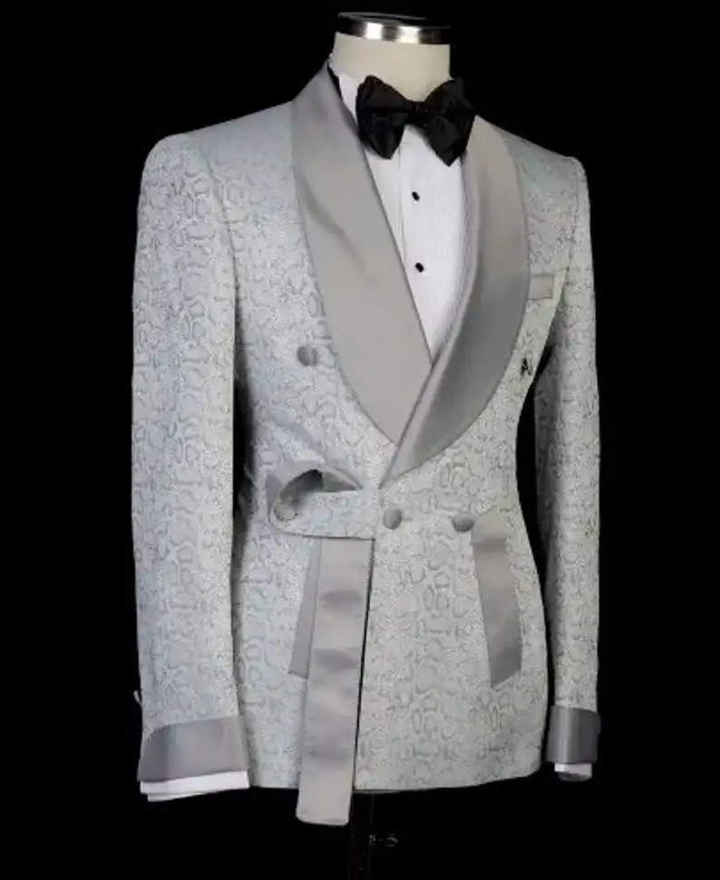 One Piece Printed Men Suits Modern Designer Casual Cotton Formal Business Jacket mens suits
