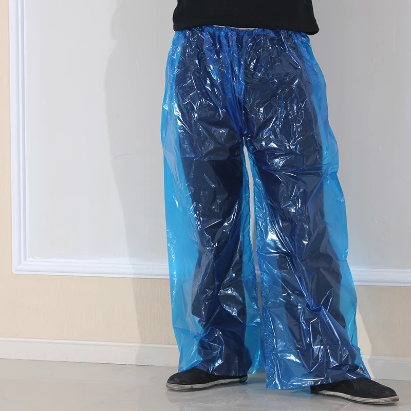 4pcs/set Travel Disposable Rain Pants Thicken Outdoor Rainproof Mountain Camping Adult Hiking Men Long Rain Pants Travel 6 Silk hiking pants