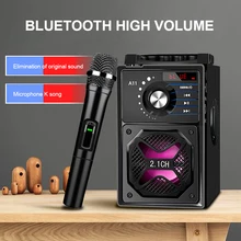Bluetooth динамик беспроводной 3D объемный бас танцевальная Акция музыка вечерние FM пульт дистанционного управления подставка для телефона портативный сабвуфер
