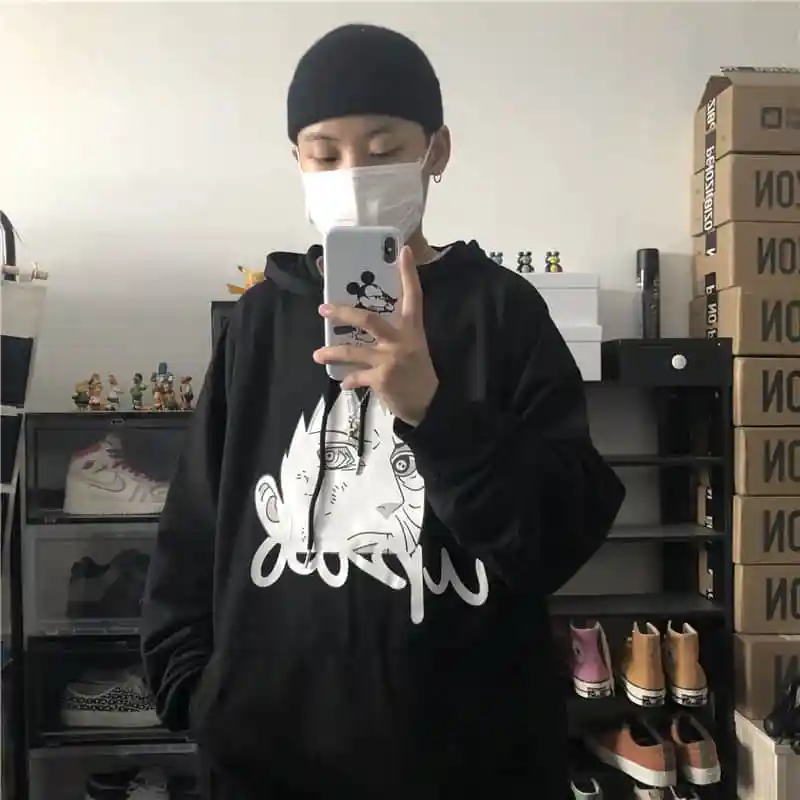 NiceMix Harajuku уличная Женская толстовка в стиле хип-хоп летние топы в Корейском стиле Ulzzang Harajuku винтажный свитер с принтом аниме cartoo