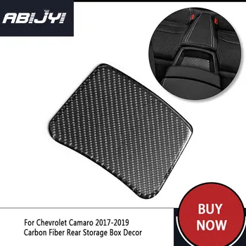 

For Chevrolet Camaro 2017-2019 Car Styling Carbon Fiber Rear Storage Box Decor Trim Cover Car Accessories