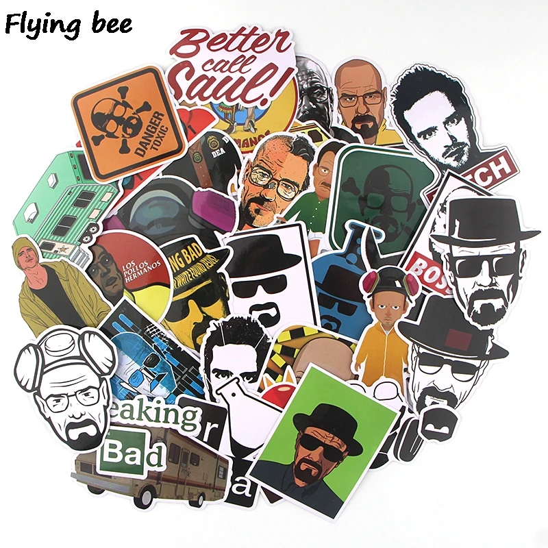 Flyingbee 34 шт. крутые забавные ПВХ наклейки для скрапбукинга багажа ноутбука