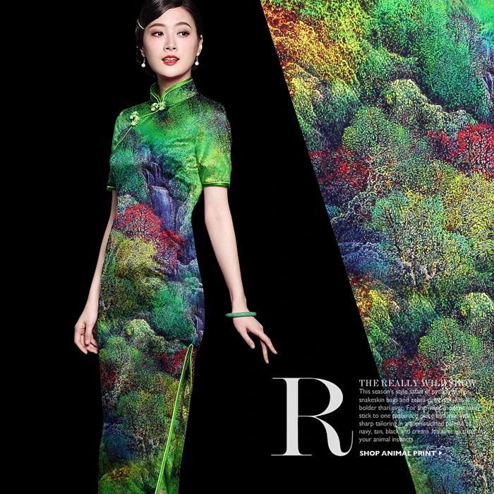 118 см печатная шелковая ткань для платья 19 мм шелк стрейч атласная ткань цифровой струйный спандекс ткань оптом шелковая ткань