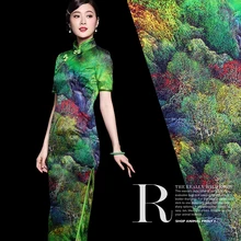 118 см печатная шелковая ткань для платья 19 мм шелк стрейч атласная ткань цифровой струйный спандекс ткань оптом шелковая ткань