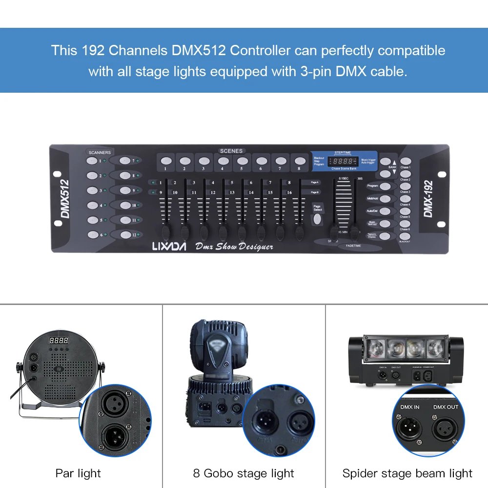 LIXADA DMX512 Lixada DMX512コントローラー コンソール ステージ
