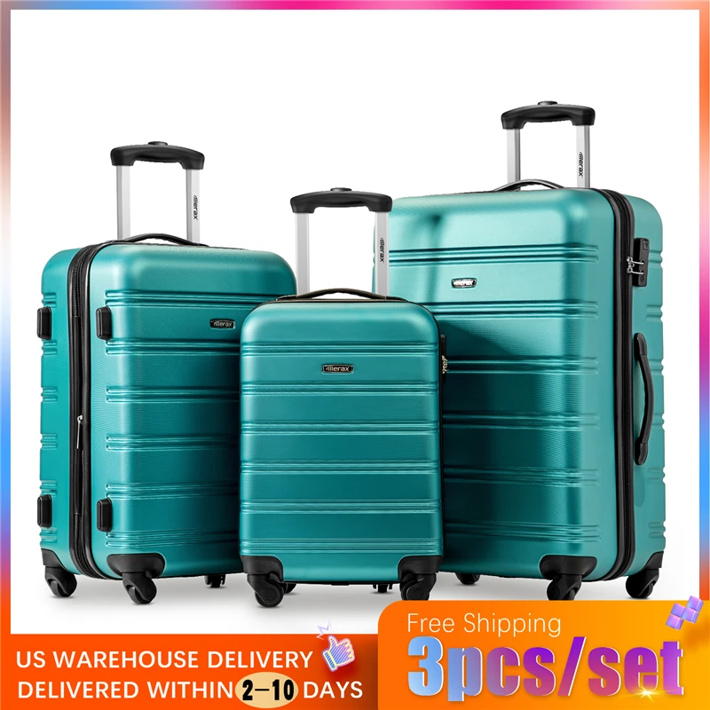 

3pcs/set 4Color Hard ABS 20/24/28 inch size Rolling Luggage Spinner New Fashion Travel Suitcase For Bussiness Men/Women