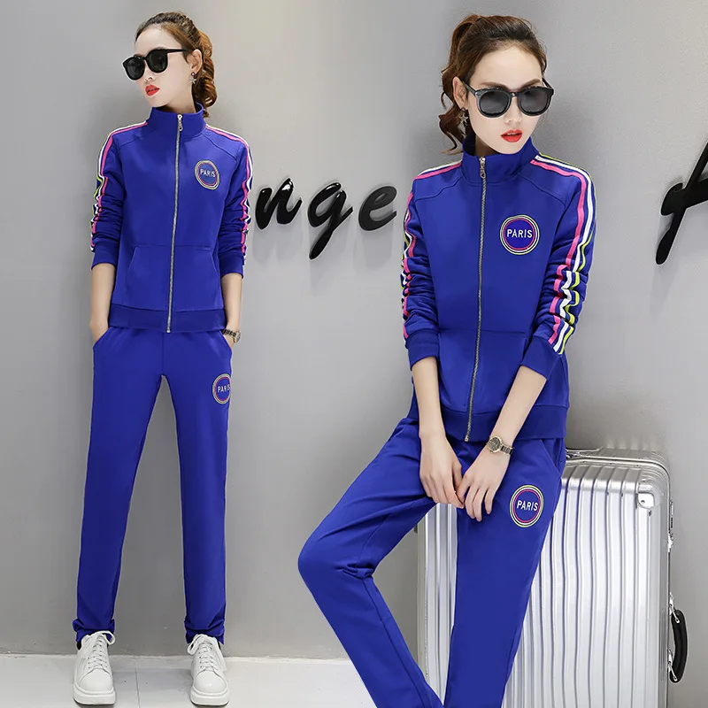 

Casual Sports WOMEN'S Suit 2020 New Style Spring And Autumn Fashion Korean-style Stand Collar Slimming Fashion Loose Running Clo