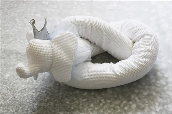 190 см Лебедь и слон бампер ребенок ручной работы INS nody новорожденных кровать бампер длинная подушка для детской кроватки Детская кроватка с амортизатором Декор детской комнаты
