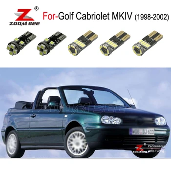 

9pcs LED license plate lamp + LED dome bulb Interior Lights Kit for Volkswagen for Golf Cabrio Cabriolet MK4 (1998-2002)